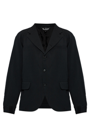 Wool jacket with open lapels