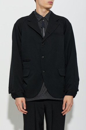 Comme des Garçons Black Wolljacke mit offenen Revers