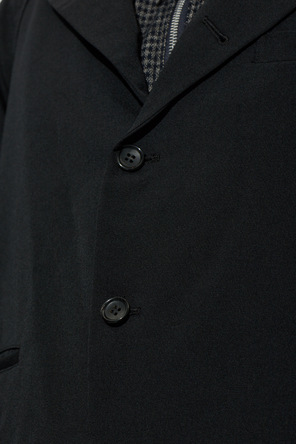 Comme des Garçons Black Wolljacke mit offenen Revers