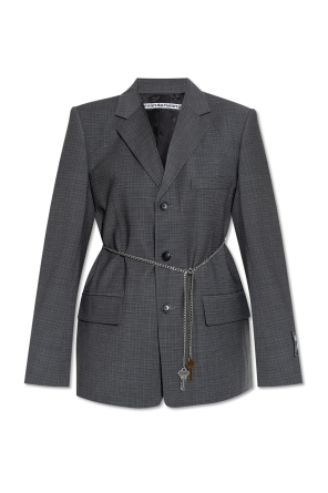 Blazer with decorative chain
