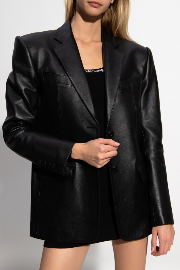 Black Leather blazer Alexander Wang - Vitkac KR