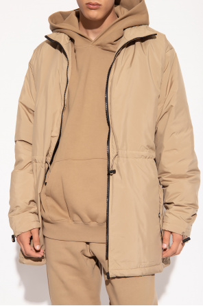 Fear Of God Essentials Parka with burgundy