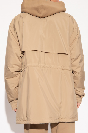 Fear Of God Essentials Parka with burgundy