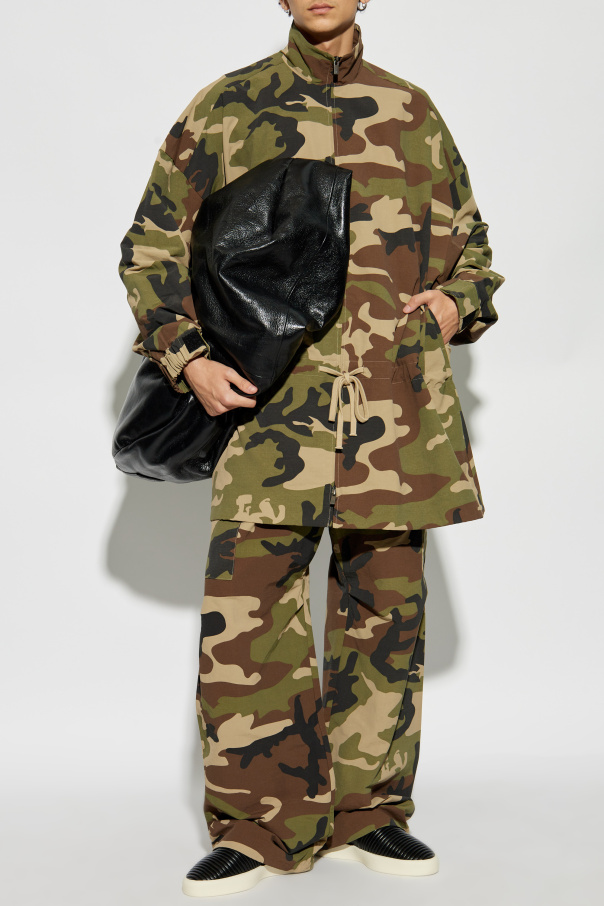 Fear Of God Essentials Jacket with camo print