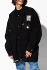 Raf Simons BLACK Denim jacket with logo
