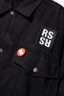 Raf Simons BLACK Denim jacket with logo
