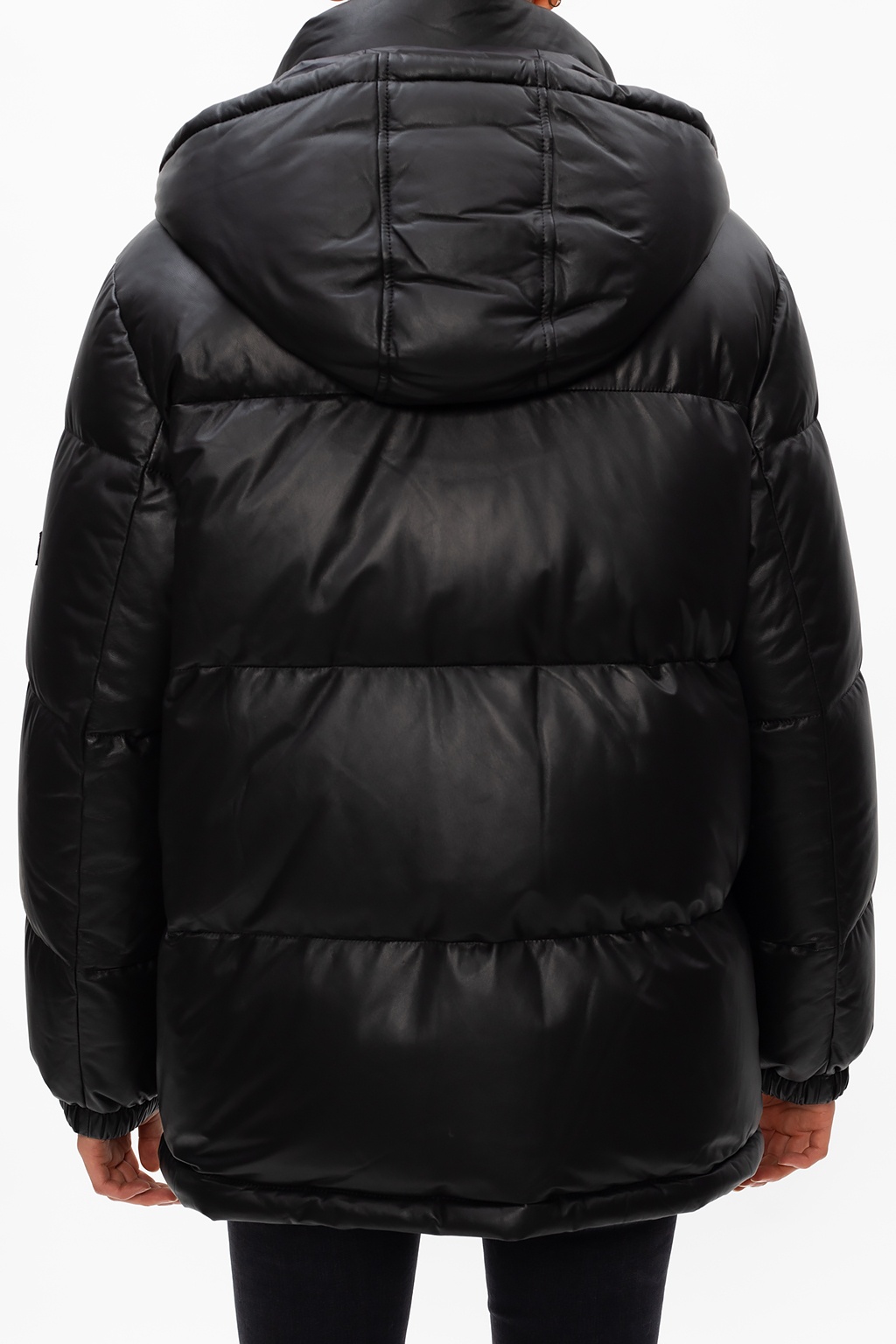Leather down jacket Yves Salomon - Vitkac Canada