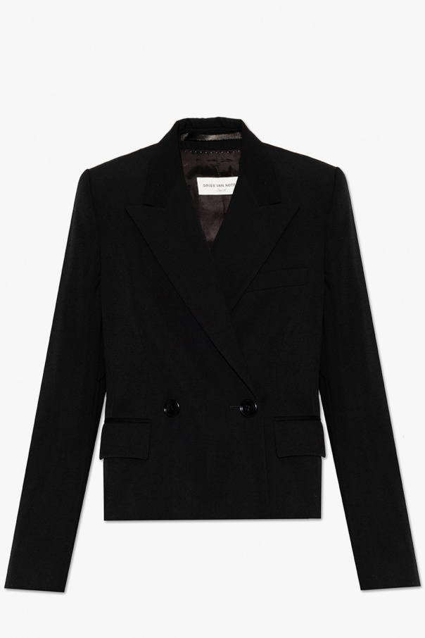 Twill Hooded Jacket Double-breasted blazer