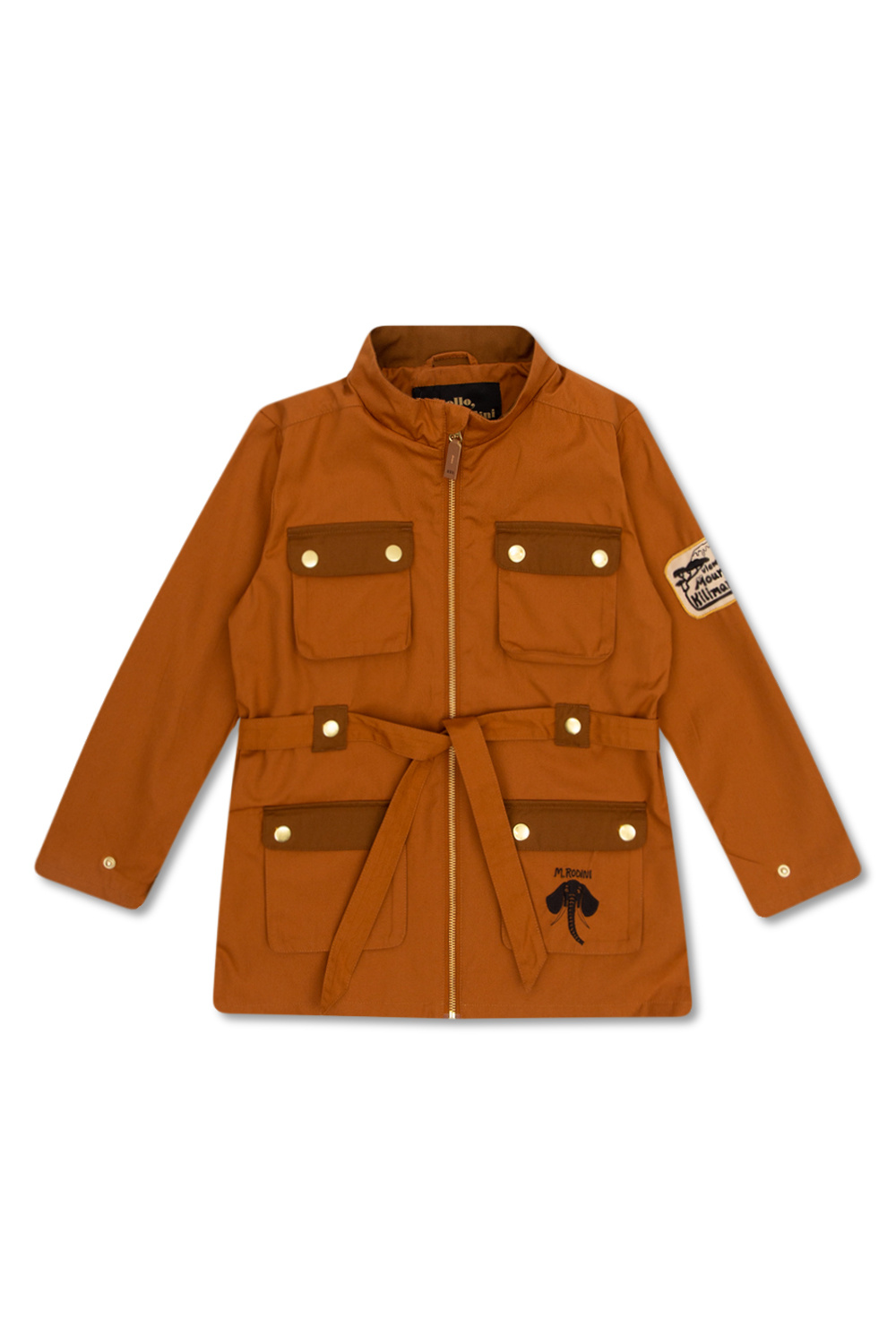 Mini Rodini Company zip-up padded jacket Schwarz