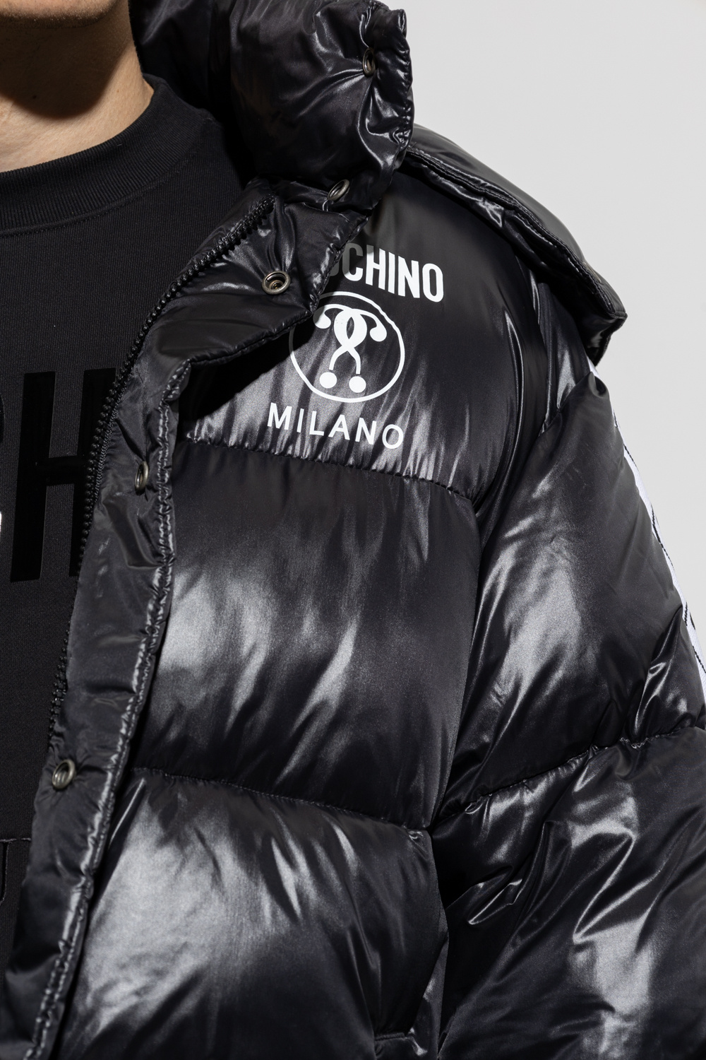Moschino moncler cotton jersey and down jacket