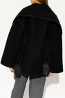TOTEME BLACK Relaxed-fitting wool coat