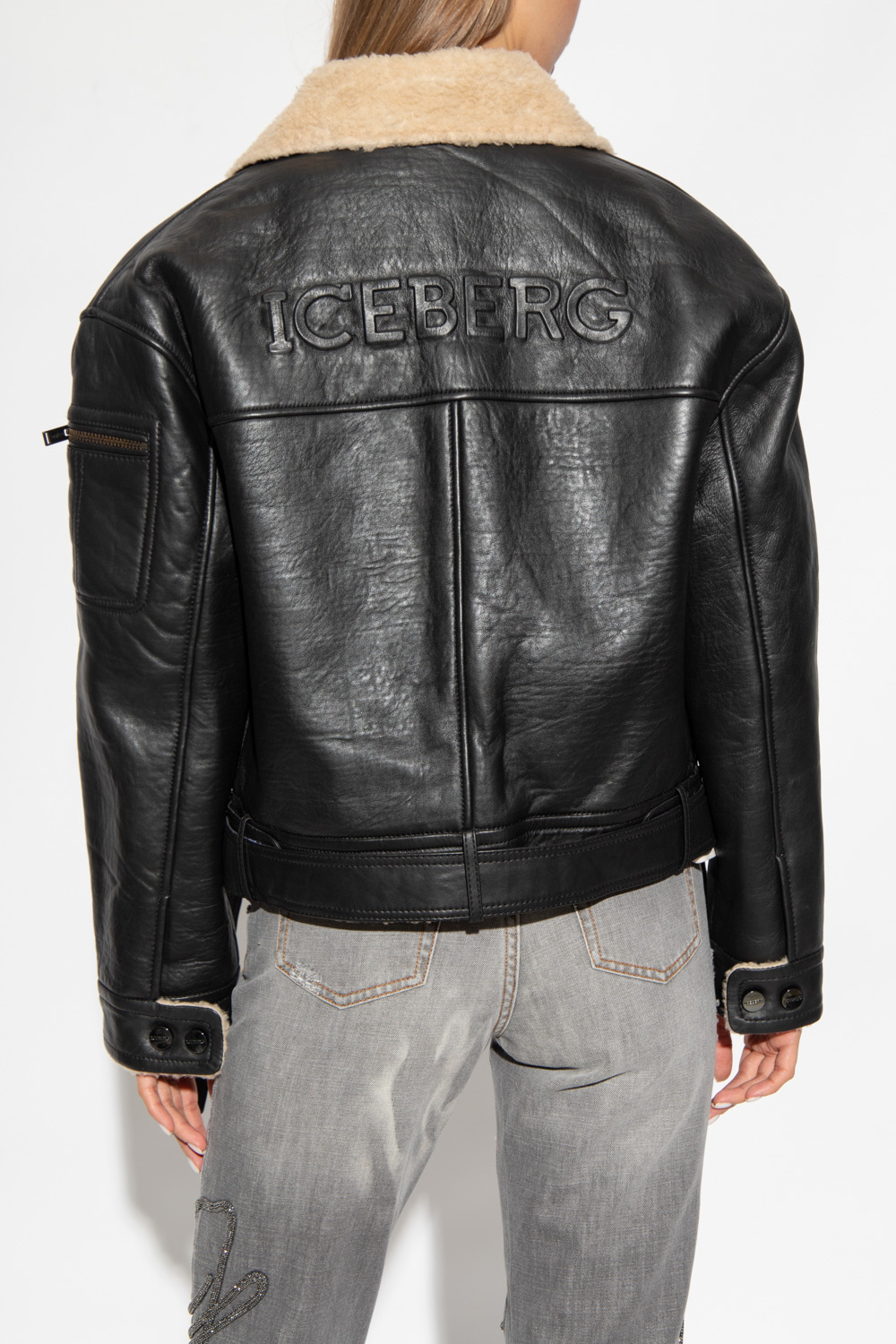 Iceberg Leather Cup jacket