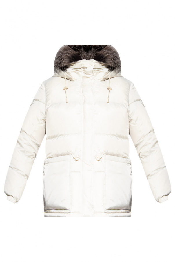 Yves Salomon Down jacket with fox fur