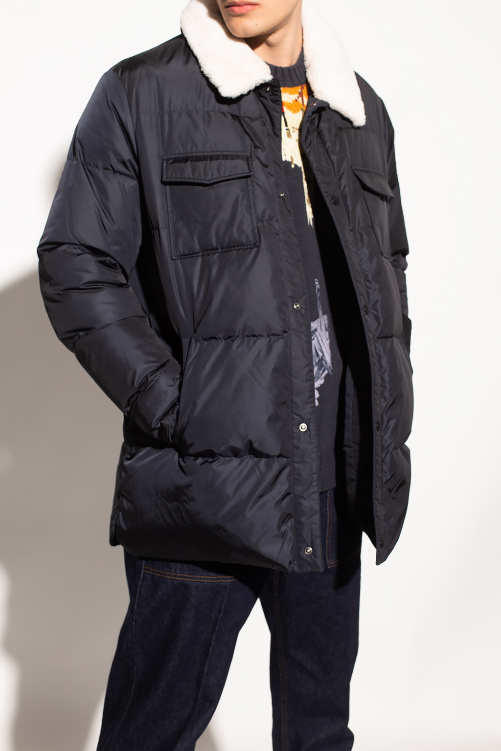 Yves Salomon Down jacket with collar