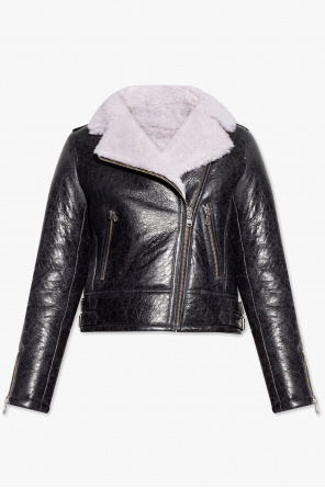 Shearling jacket with cracked effect od Yves Salomon