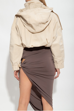 Jacquemus ‘Raphia’ cropped hooded either jacket