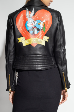Moschino Biker jacket with Looney Tunes™ motif