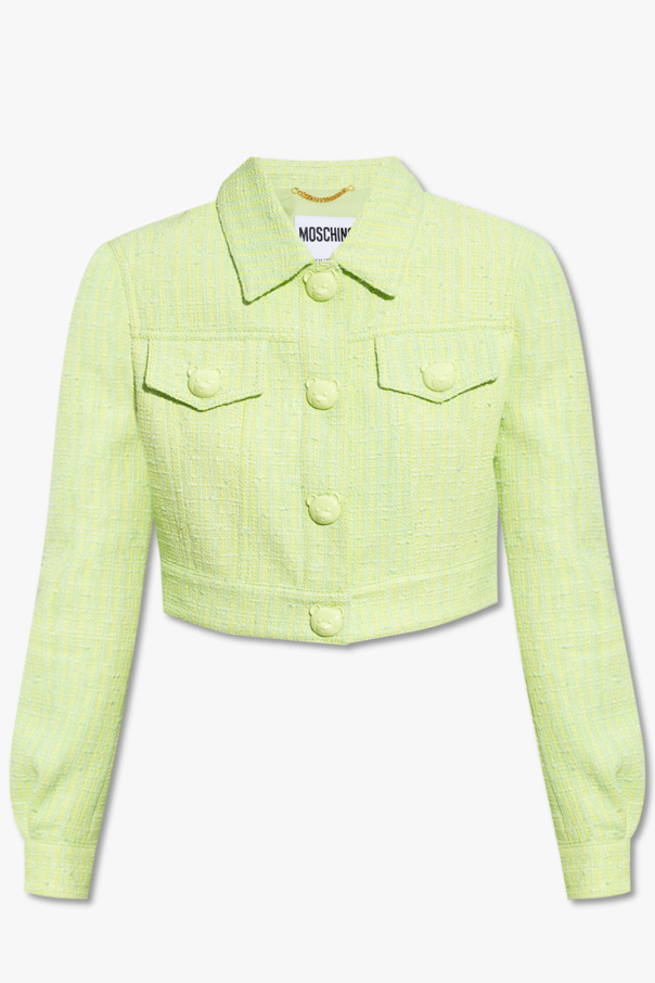 Moschino Tweed half-zip jacket