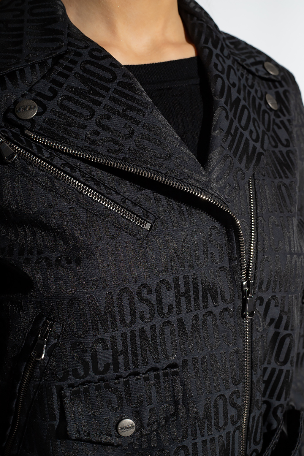 Moschino Herno layered hooded padded jacket