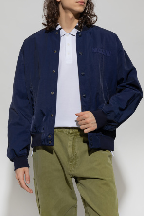 Moschino Karl Lagerfeld nylon cropped hooded jacket with pocket & logo