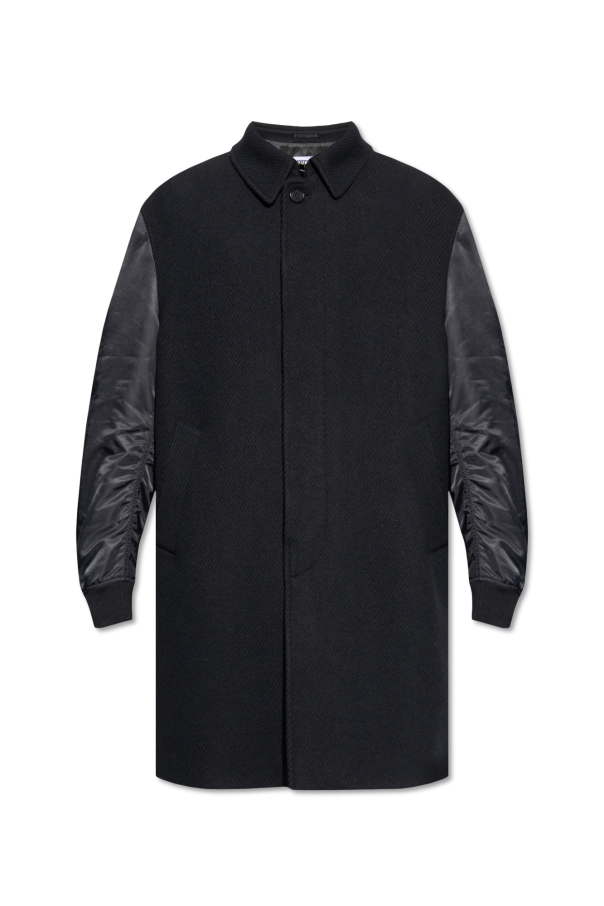 Coat in contrasting fabrics od Moschino
