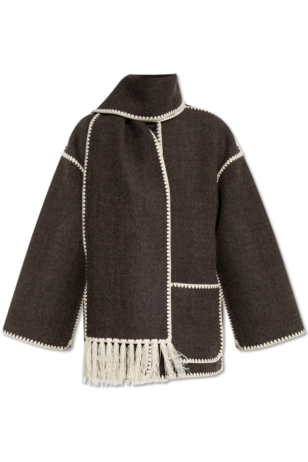 Wool jacket with scarf od TOTEME