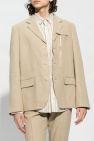 Jacquemus beige ‘Feijoa’ linen blazer