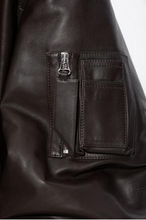 The Attico ‘Anja’ leather bomber jacket