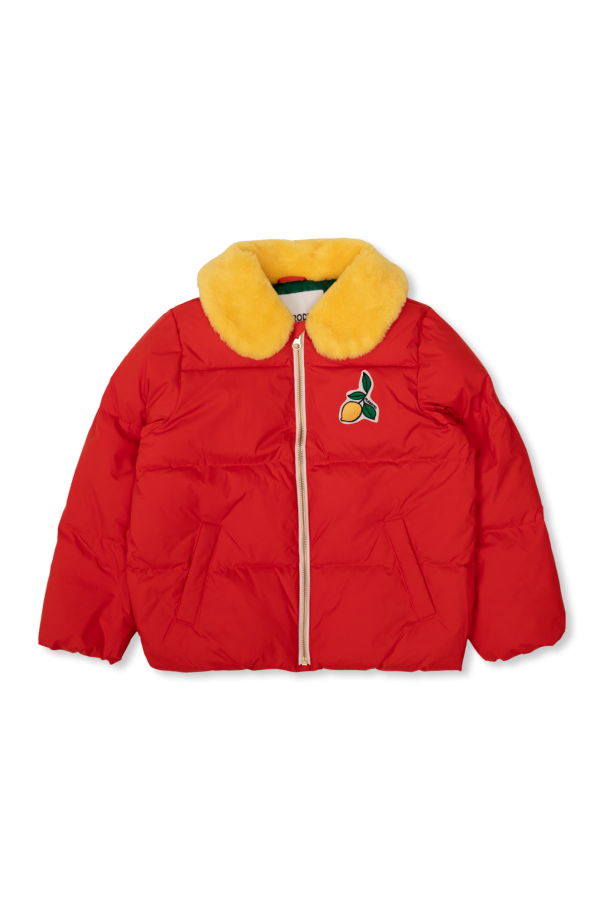 Mini Rodini Quilted jacket with fluffy collar