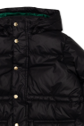 Mini Rodini BLACK Quilted jacket with logo