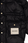 Mini Rodini BLACK Quilted jacket with logo