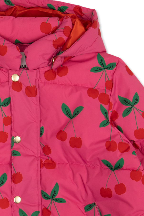 Mini Rodini Puffer jacket with motif of fruits