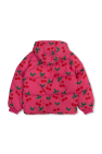 Mini Rodini PINK Puffer jacket with motif of fruits