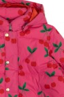 Mini Rodini PINK Puffer jacket with motif of fruits