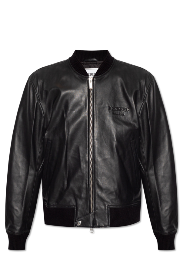 Iceberg Leather brown jacket