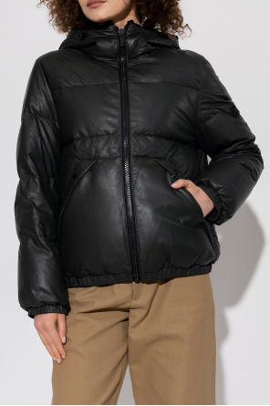 Yves Salomon Leather down jacket