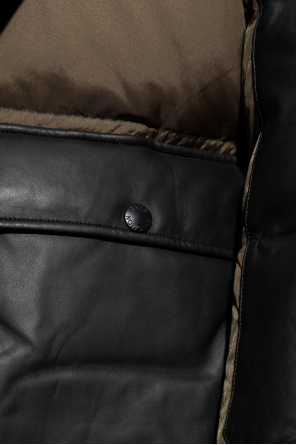 Yves Salomon Jacket with leather panel