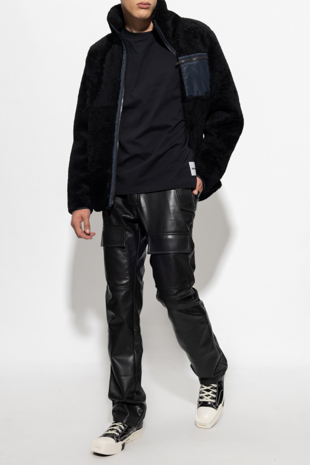 Yves negras Salomon Fur jacket