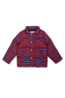 Mini Rodini RED Insulated jacket with stripe pattern