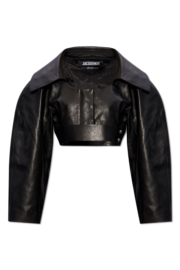 Jacquemus ‘Obra’ cropped leather jacket