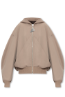 The Attico beige Wool bomber jacket