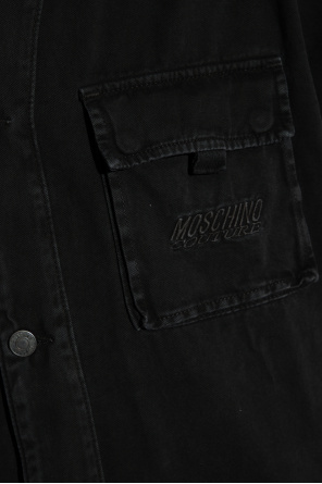 Moschino Jeansowa kurtka z logo