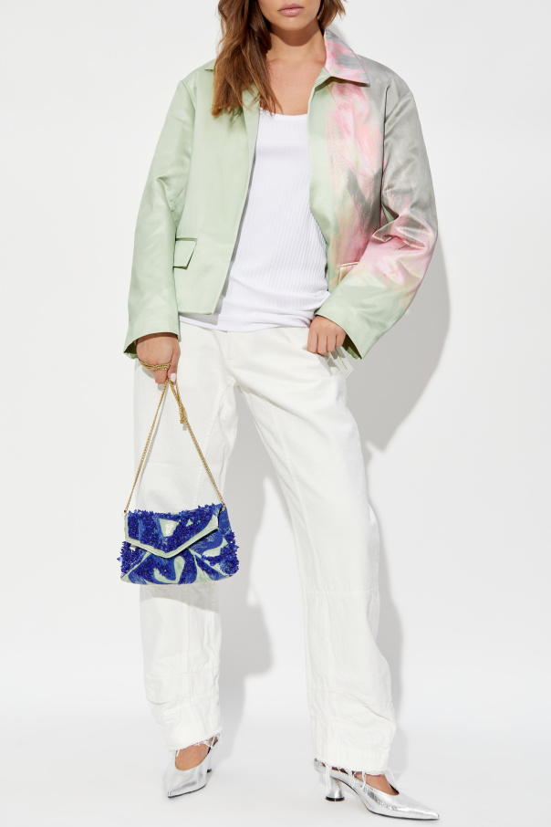 Dries Van Noten Satin blazer with print