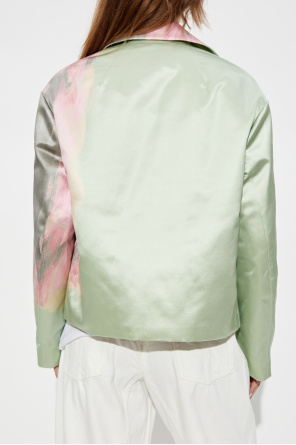 Dries Van Noten Satin blazer with print