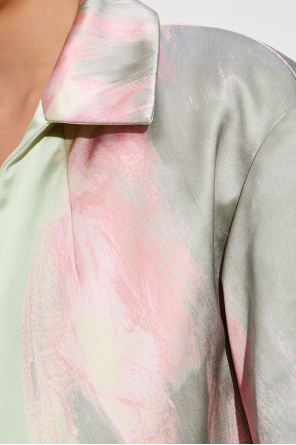 Dries Van Noten Satin blazer with print