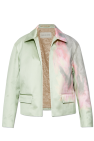 Dries Van Noten GREEN Satin blazer with print