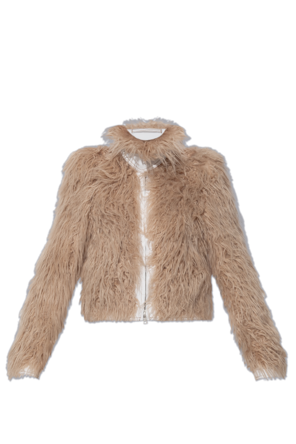 Dries Van Noten Jacket Vangel finished with faux fur