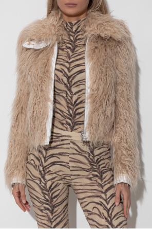 Dries Van Noten Jacket Vangel finished with faux fur