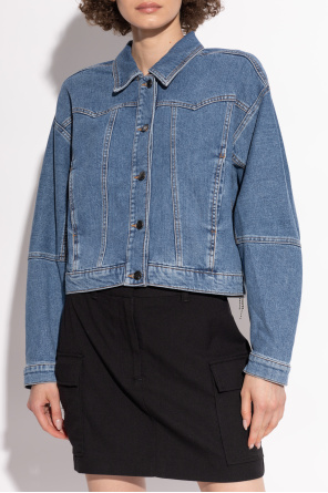 Munthe Denim jacket with crystal fringes