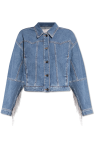 Munthe Denim jacket with crystal fringes